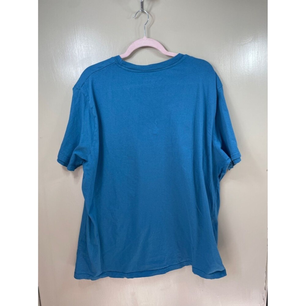 Aeropostale Men's Blue‎ Graphic Tee with White Vertical Logo - Picture 3 of 8